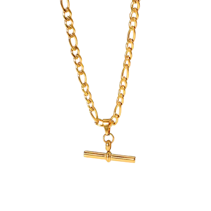 Atlas — T-Bar Figaro Chain Necklace