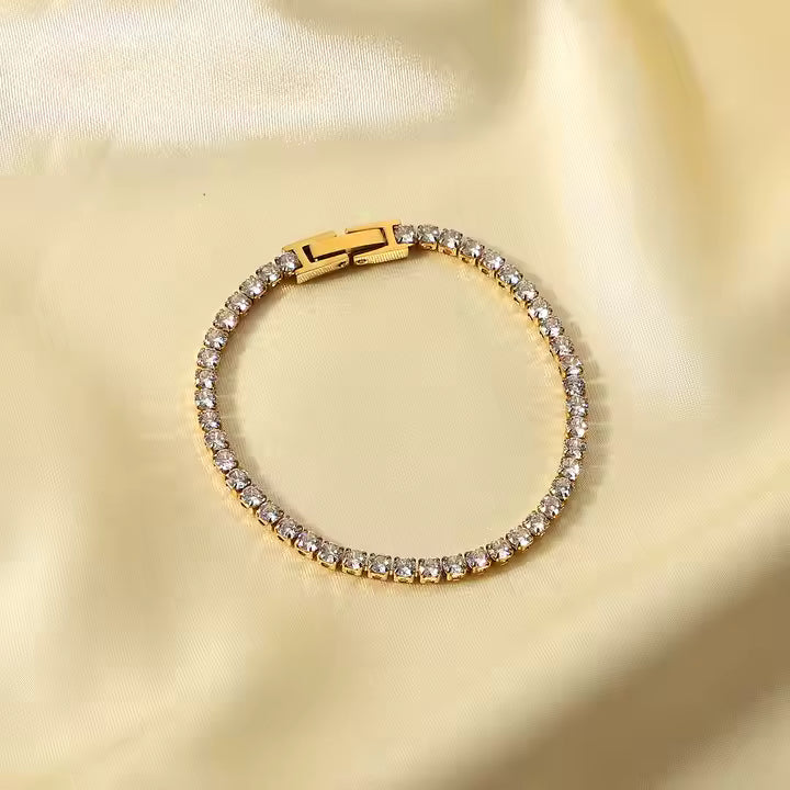 Halo – Gold Zircon Snap Bracelet