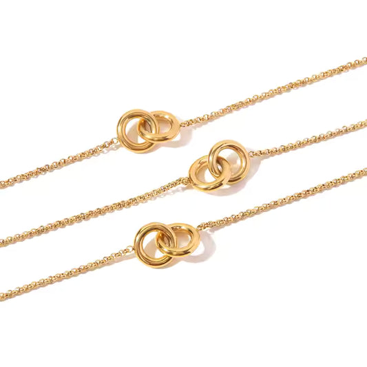 Aurelia – Gold Circle Link Necklace
